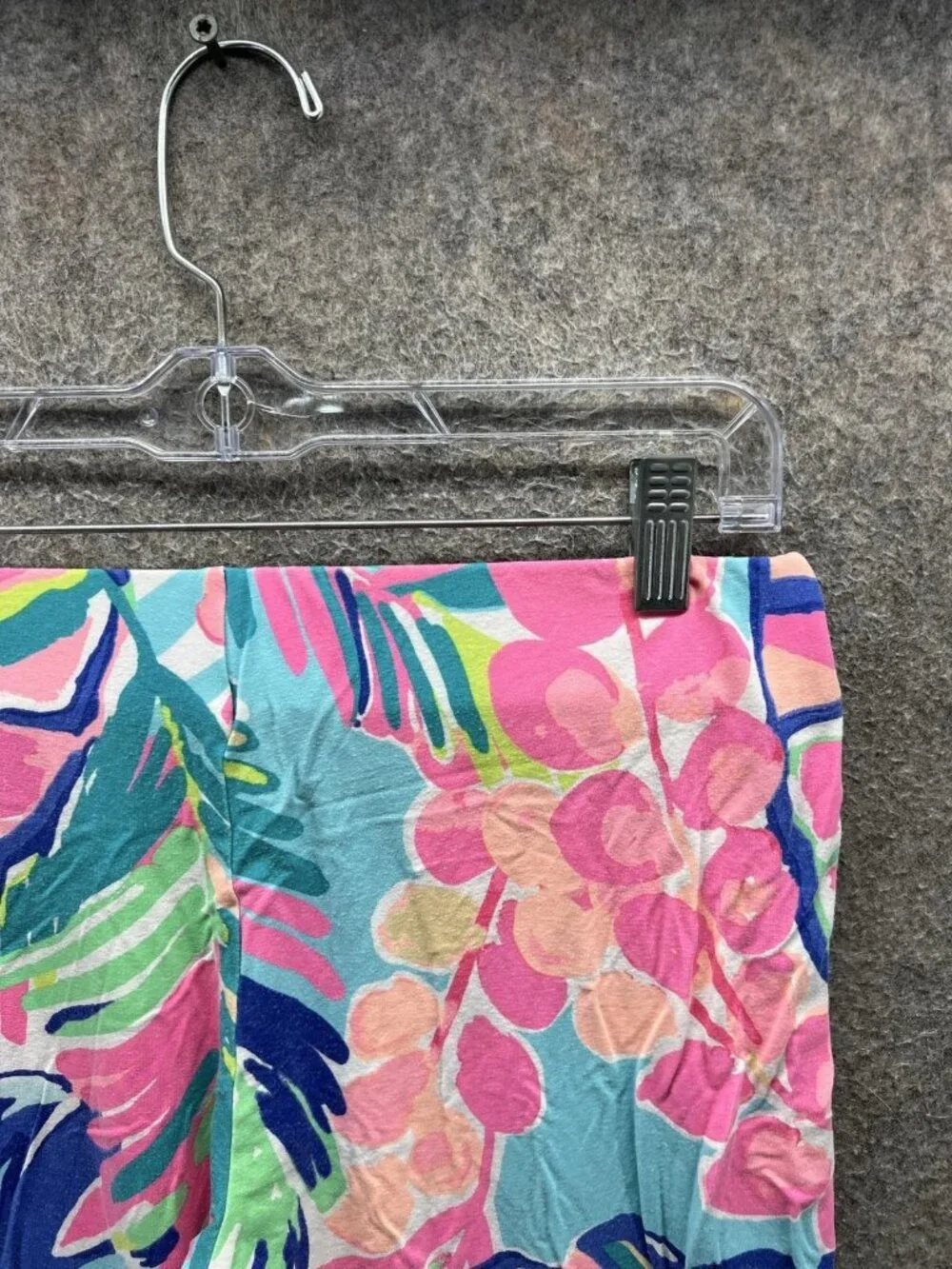 Lilly Pulitzer Sweatpants Womens Small Multicolor Floral Jersey Wide Leg Stretch